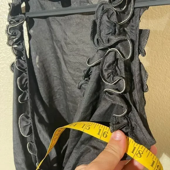 Jean Paul Gaultier Black Ruffle Tank Top